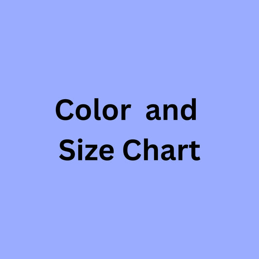 Shirt Size Guide &  Color Charts